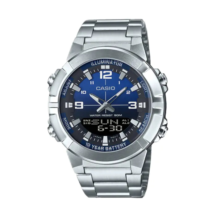Casio AMW-870DA-2A1VDF Analog-Digital Sports Watch – Black Blue