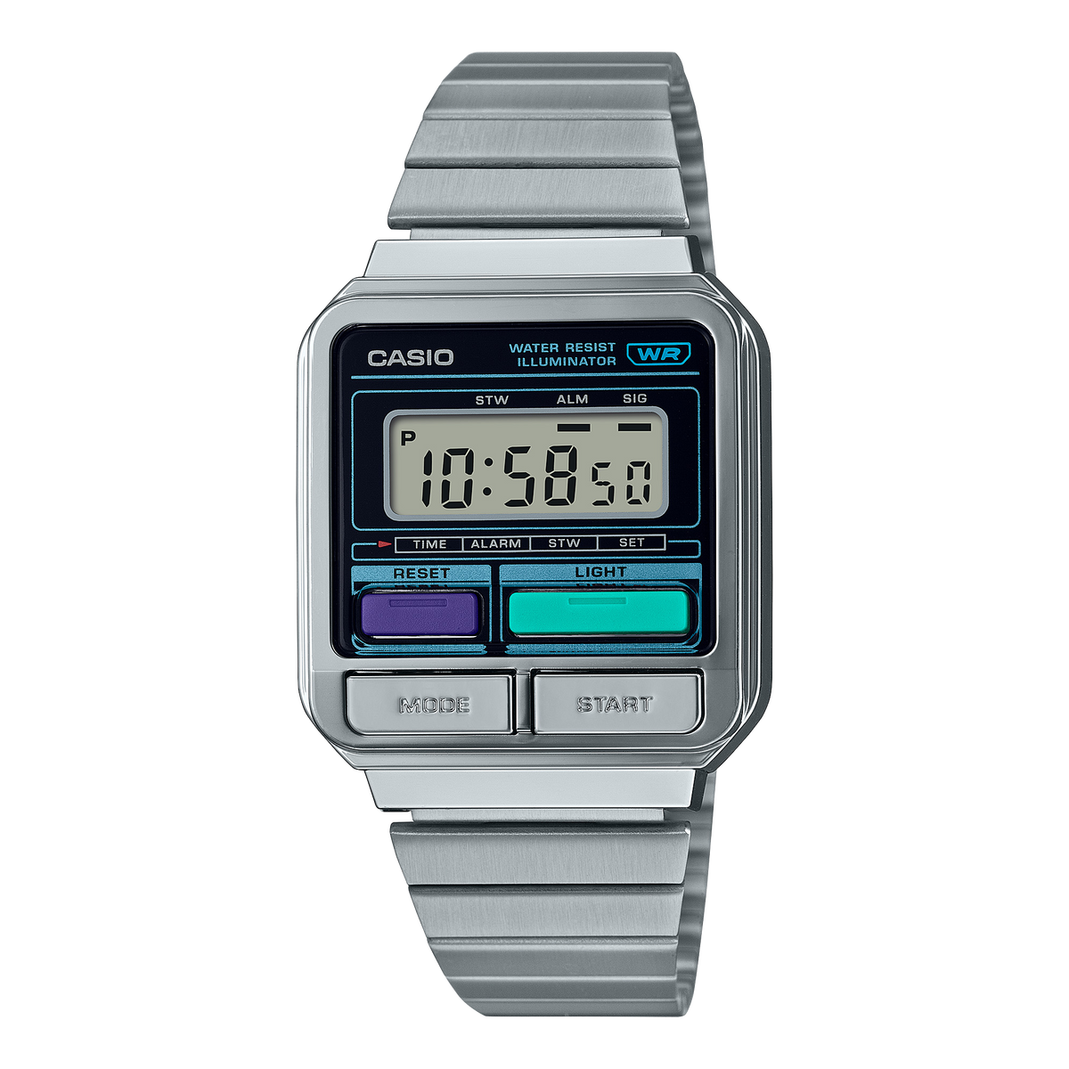 Casio A120WE-1ADF Vintage Steel Watch – Silver