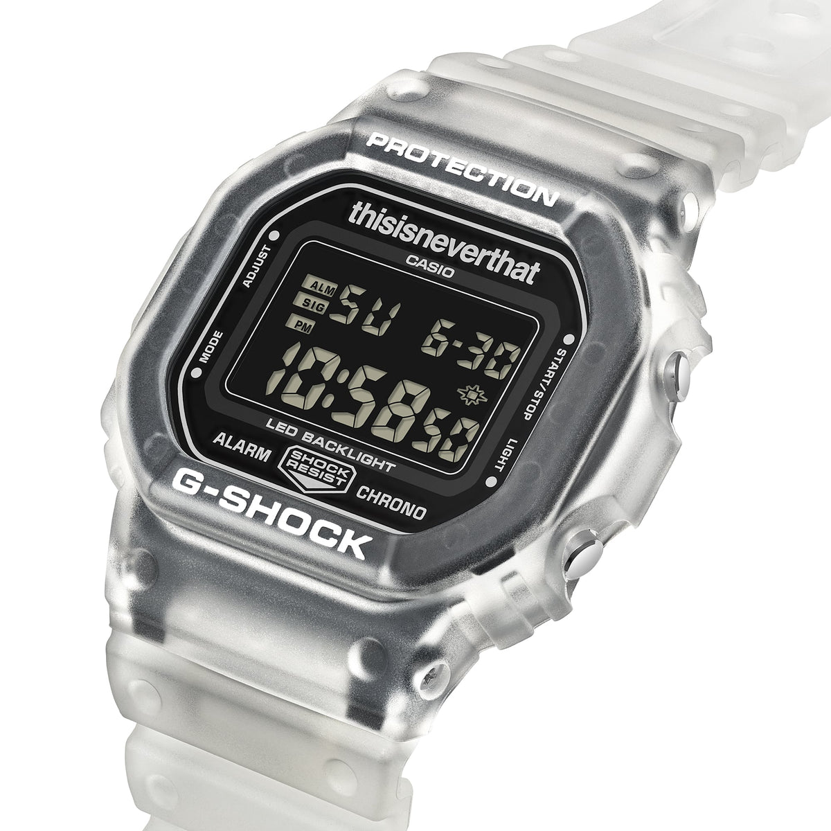 Casio G-Shock DW-5600TNT-7DR thisisneverthat Collaboration Watch – detail view
