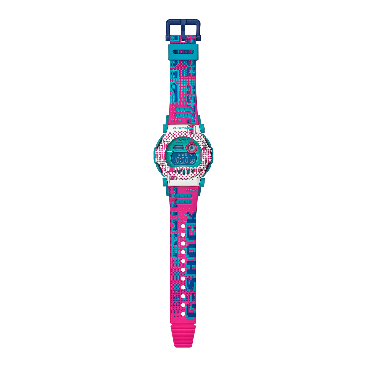 Casio G-Shock G-B001RG-4DR Translucent Bezel Bluetooth Watch – without bezel angle view