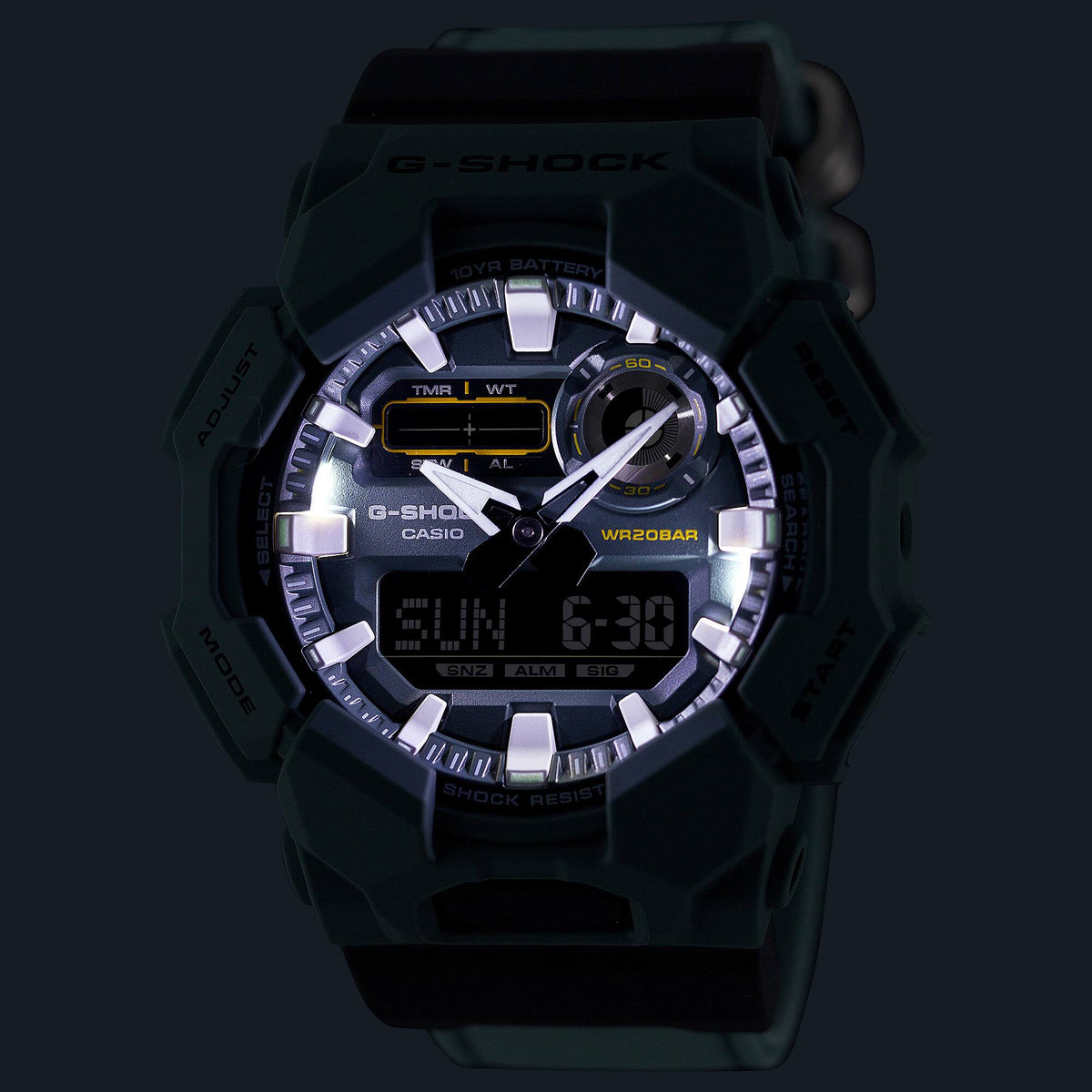 Casio G-Shock GA-010CE-2A CORDURA Band Analog-Digital Watch – LED light
