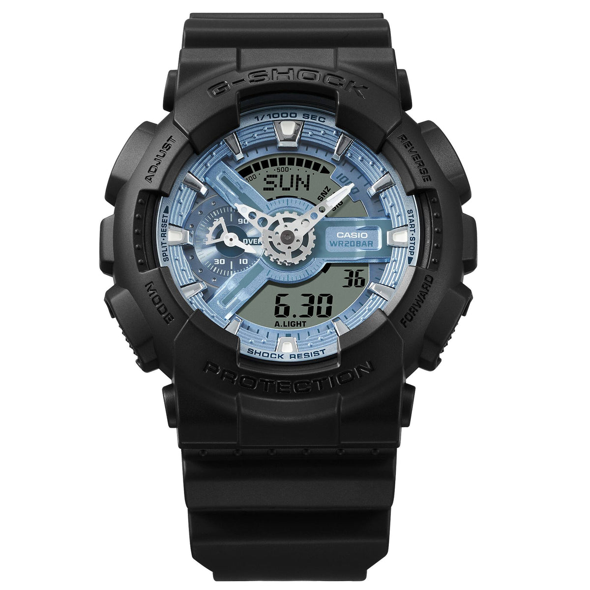 Casio G-Shock GA-110CD-1A2DR Colour Dial Analog-Digital Watch – front detail