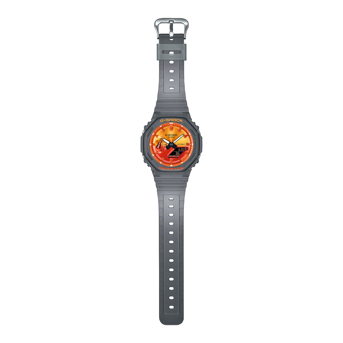 Casio G-Shock GA-2100FLS-8A4DR Flame Inside Analog-Digital Watch – angle view