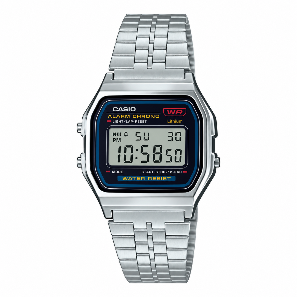 Casio A159W-N1DF Vintage Steel Watch – Silver