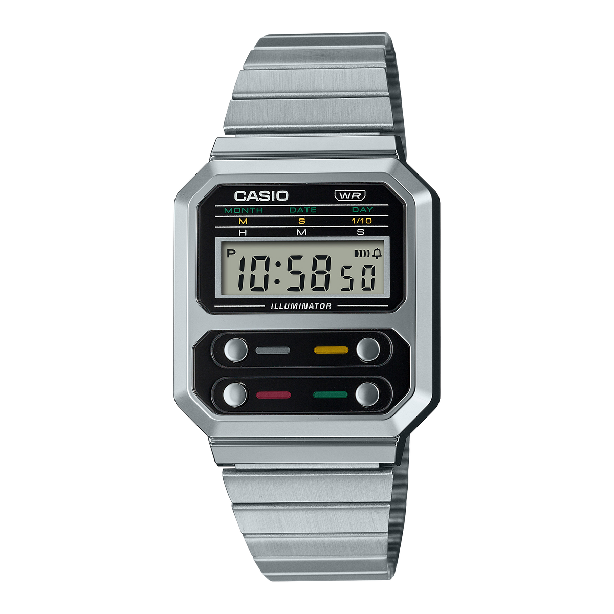 Casio Vintage A100WE-1ADF Chrome Watch product photo
