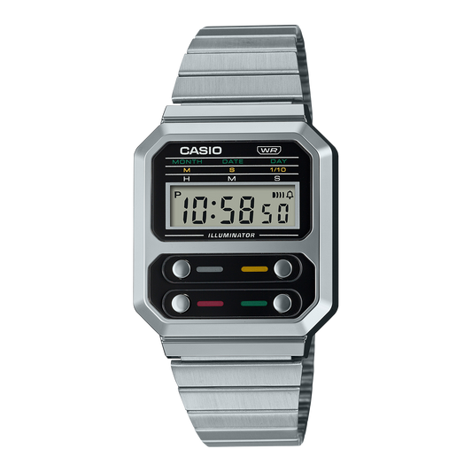 Casio Vintage A100WE-1ADF Chrome Watch product photo