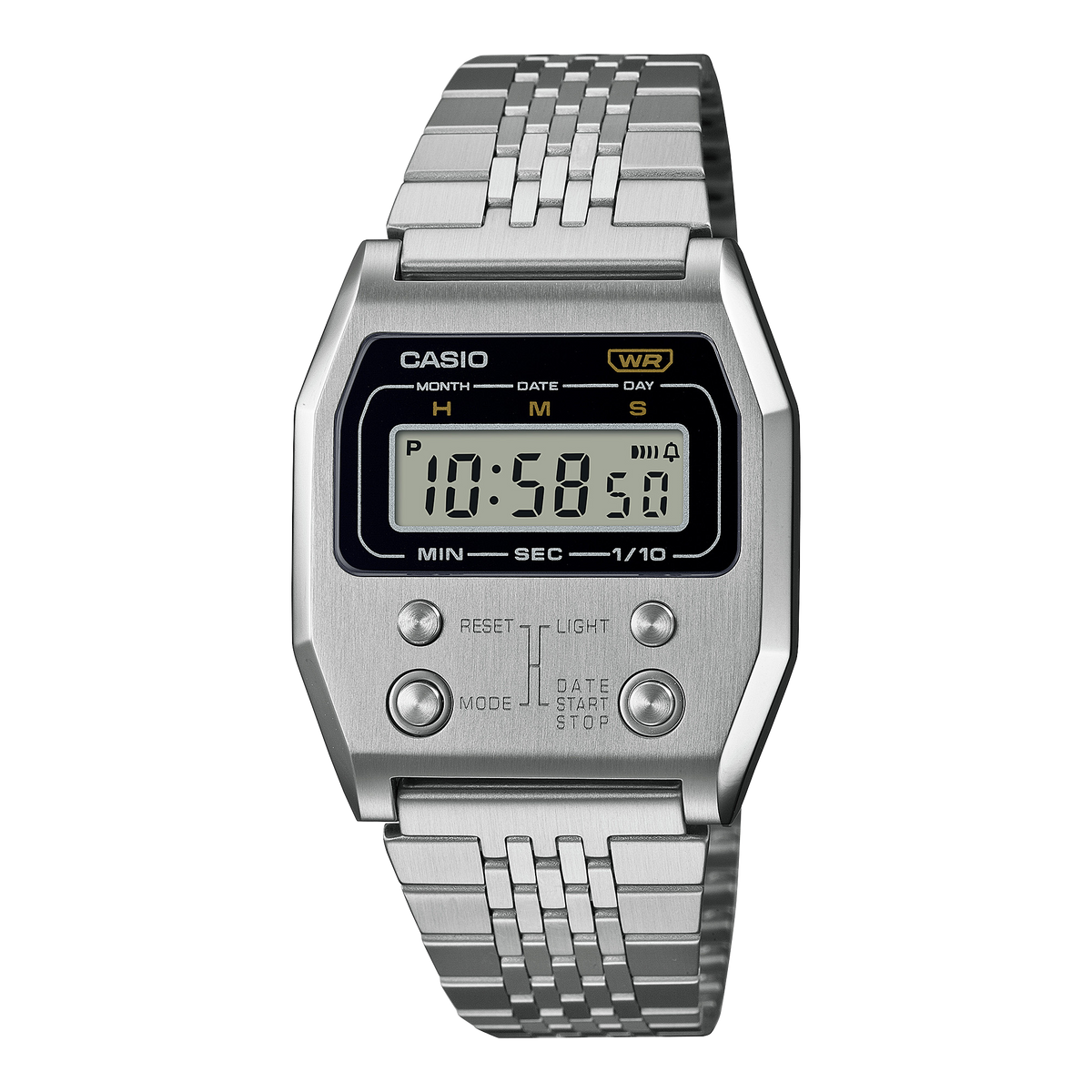 Casio A1100D-1DF Vintage Steel Watch – Silver