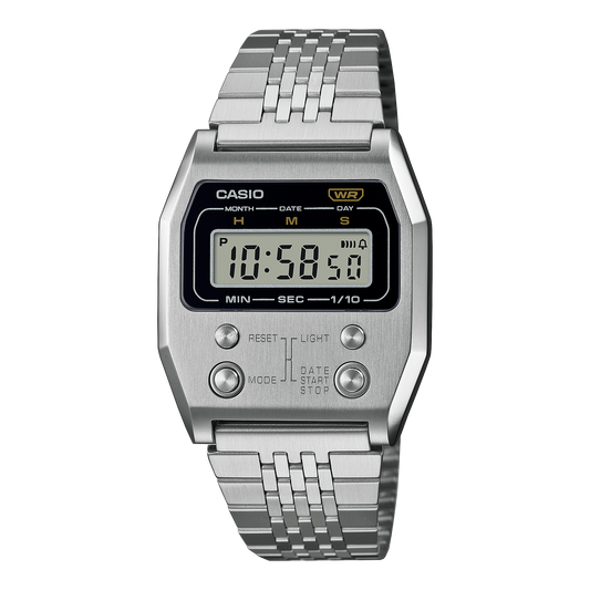 Casio A1100D-1DF Vintage Steel Watch – Silver