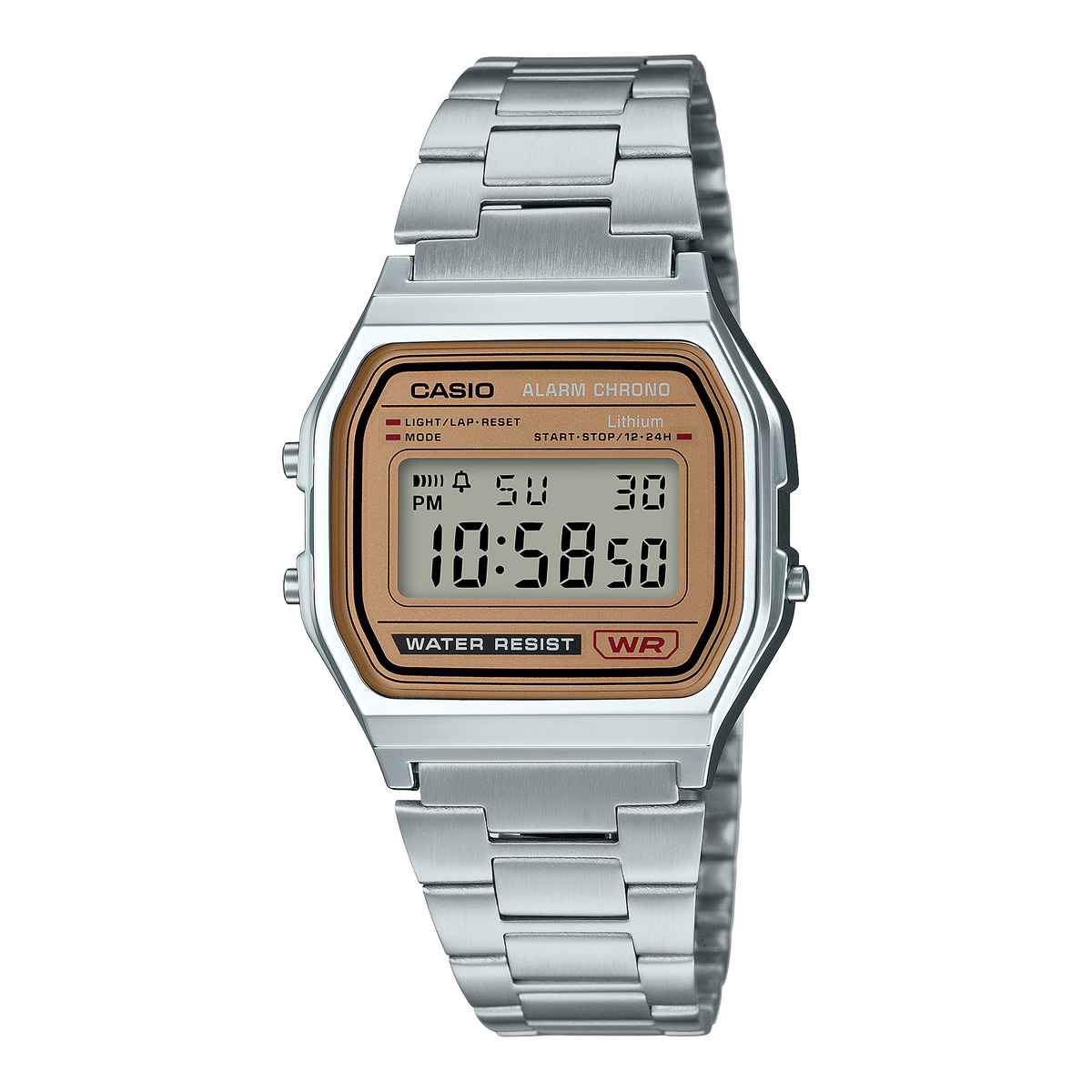 Casio A158WEA-9DF Vintage Steel Digital Watch – Gold