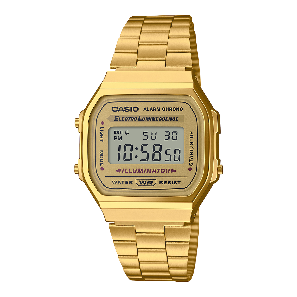 Casio A168WG-9WDF Retro Steel Digital Watch – Full Gold