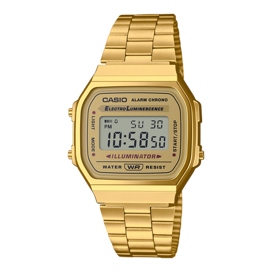 Casio A168WG-9WDF Retro Steel Digital Watch – Full Gold