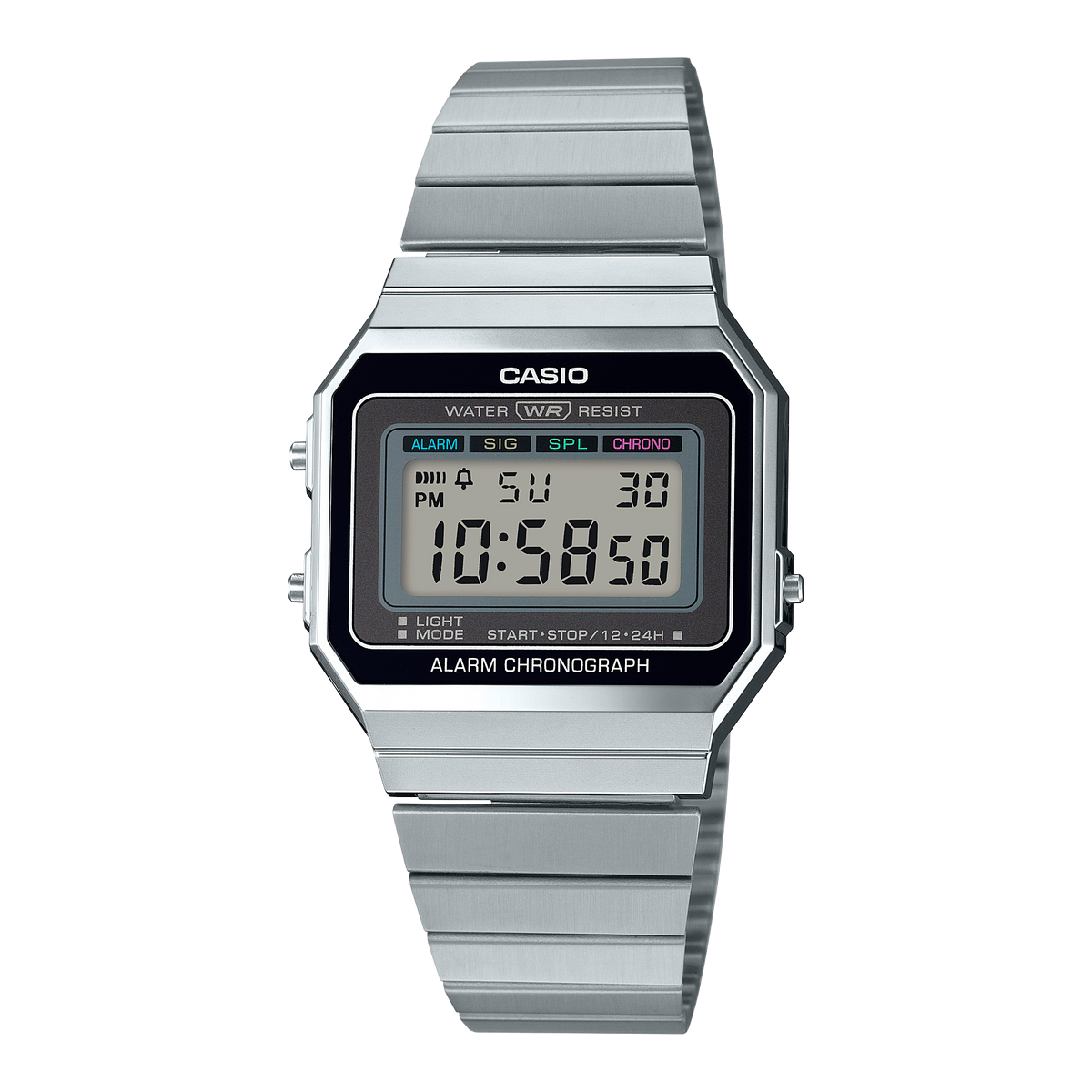 Casio A700W-1ADF Vintage Slim Steel Watch – Silver