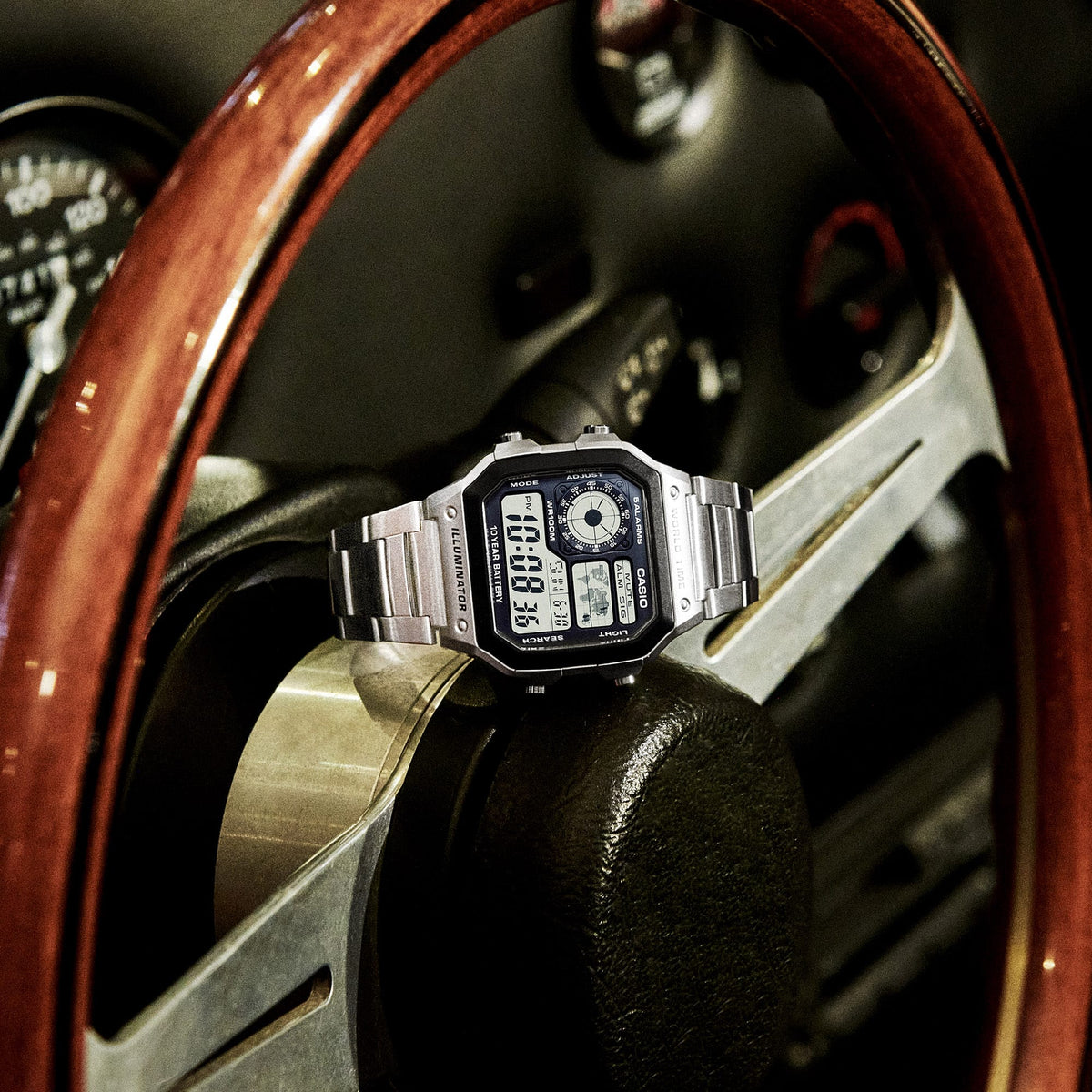 Casio AE-1200WHD-1AVDF World Time Digital Watch – Dark – lifestyle
