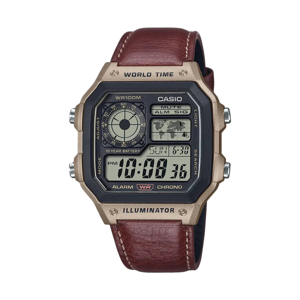 Casio AE-1200WHL-5AVDF World Time Digital Watch – White