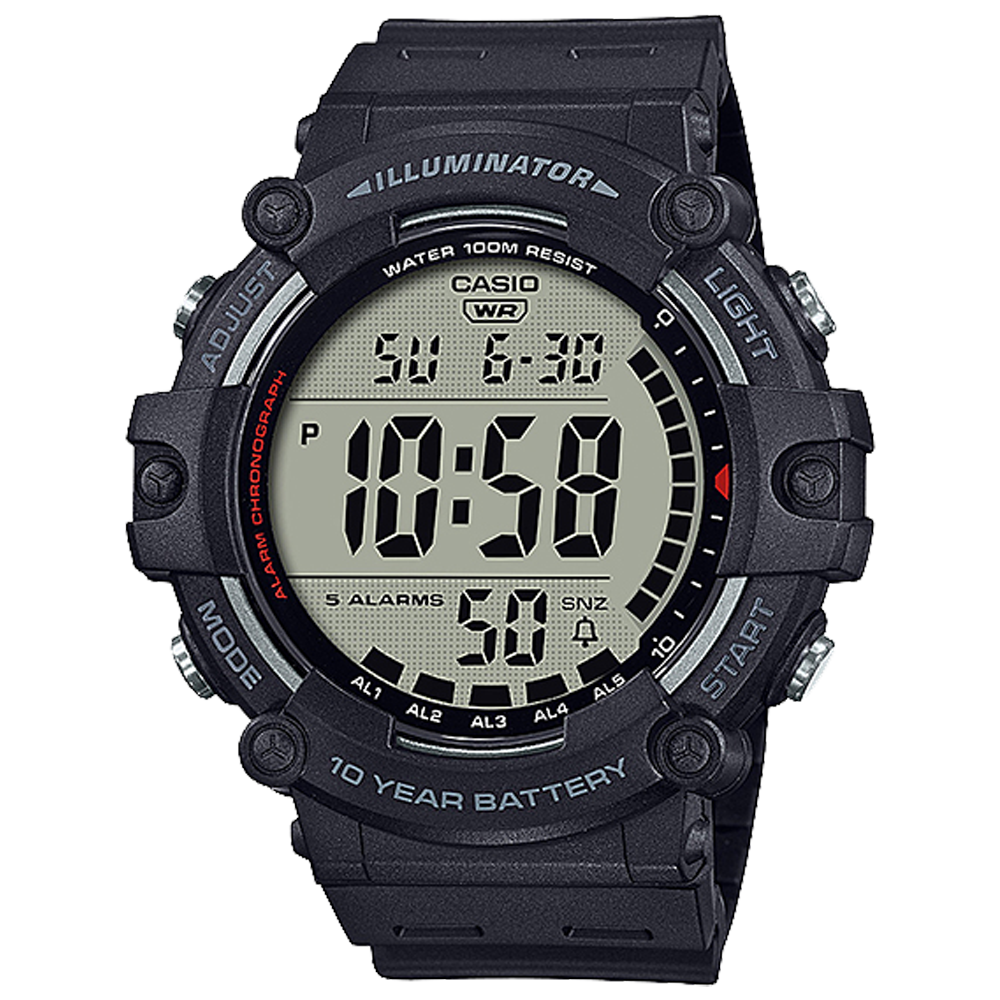 Casio AE-1500WH-1AVDF World Time Digital Watch – Black