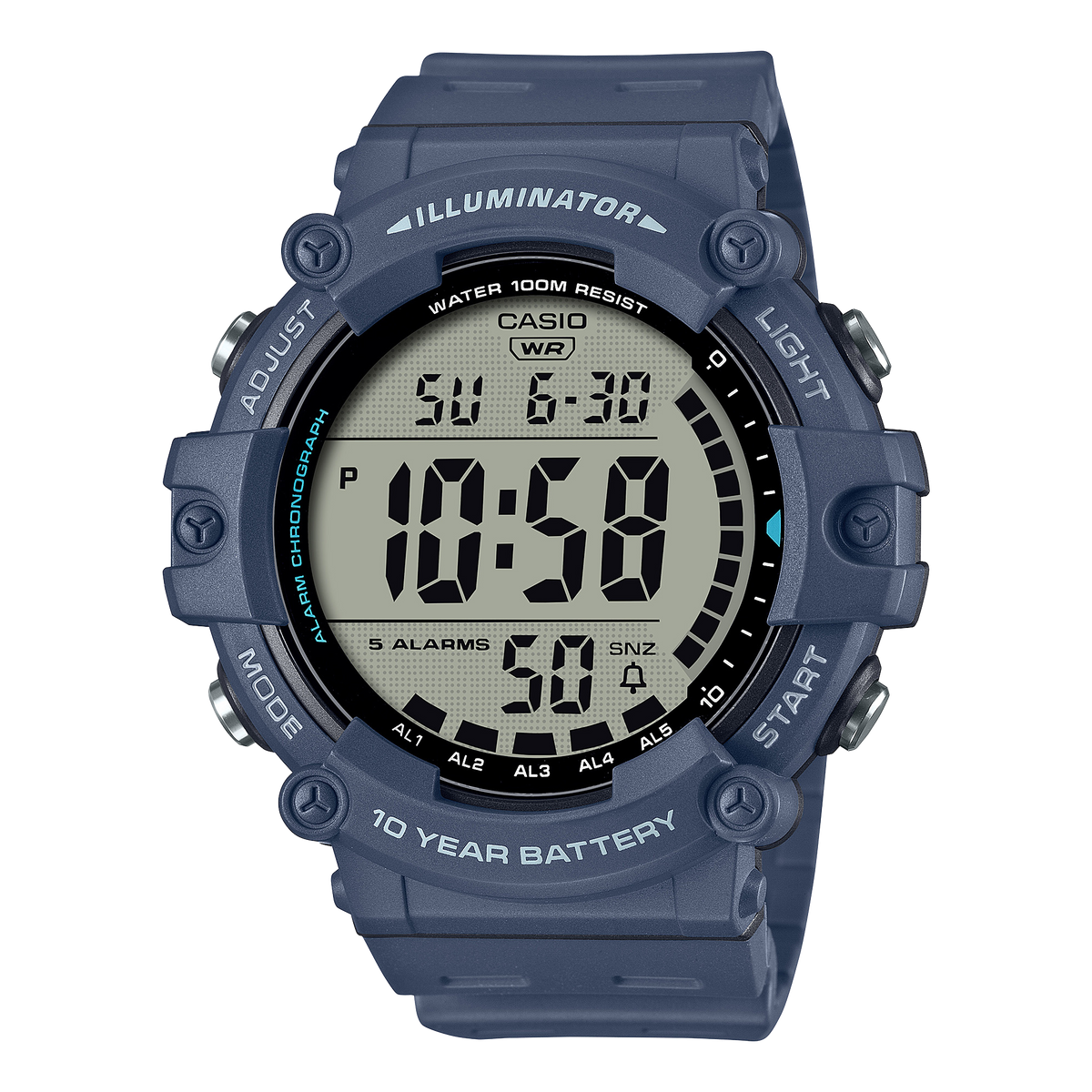 Casio AE-1500WH-2AVDF World Time Digital Watch – Blue