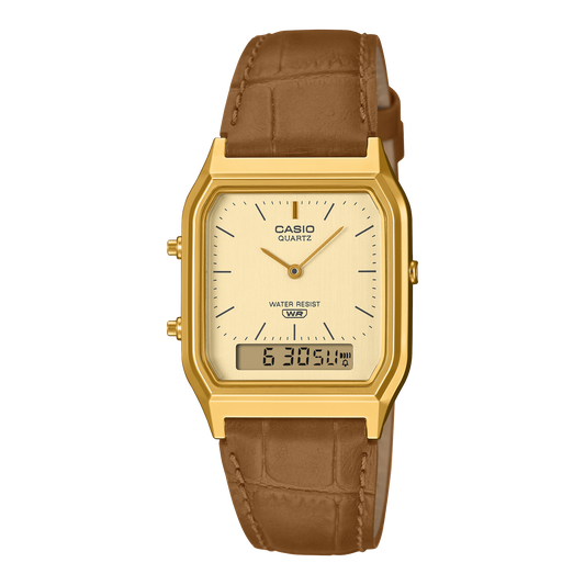 Casio Vintage AQ-230EGL-9ADF Analog-Digital Watch – Gold Tone product photo