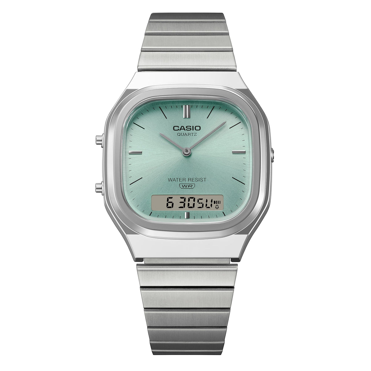 Casio Vintage AQ-240E-2ADF Analog-Digital Watch – Light Blue – front view