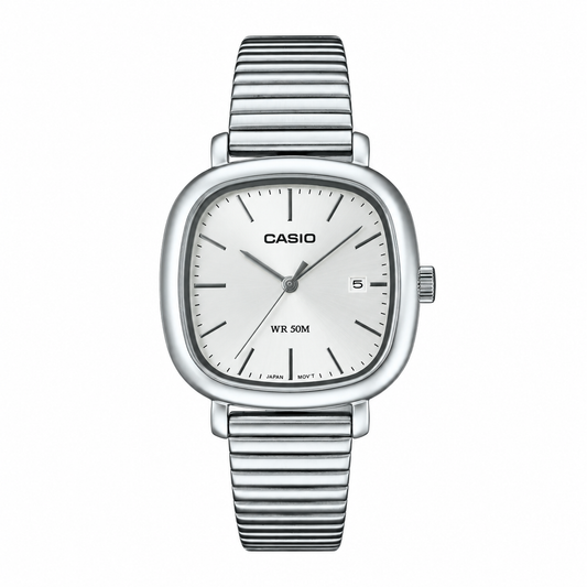 Casio LTP-B166D-7AVDF Women's Slim Analog Watch – Silver