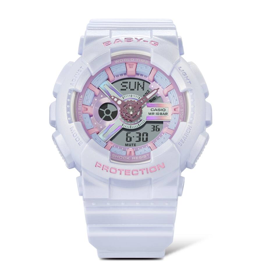 Casio Baby-G BA-110FH-2ADR Holographic Analog-Digital Watch – angle view