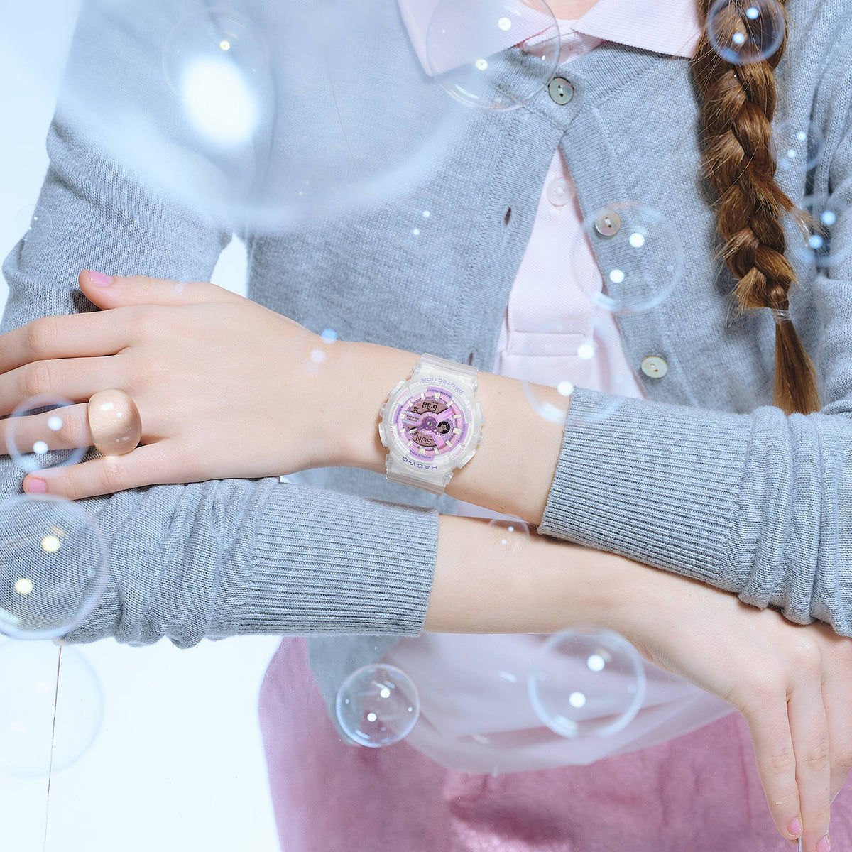 Casio Baby-G BA-110PS-7ADR Pastel Analog-Digital Watch – on wrist