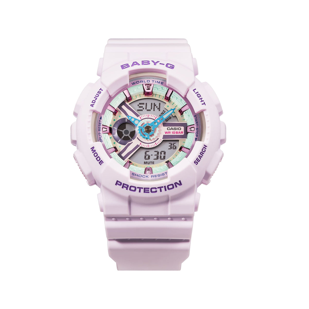 Casio Baby-G BA-110XPM-6ADR Pastel Metallic Analog-Digital Watch – angle view