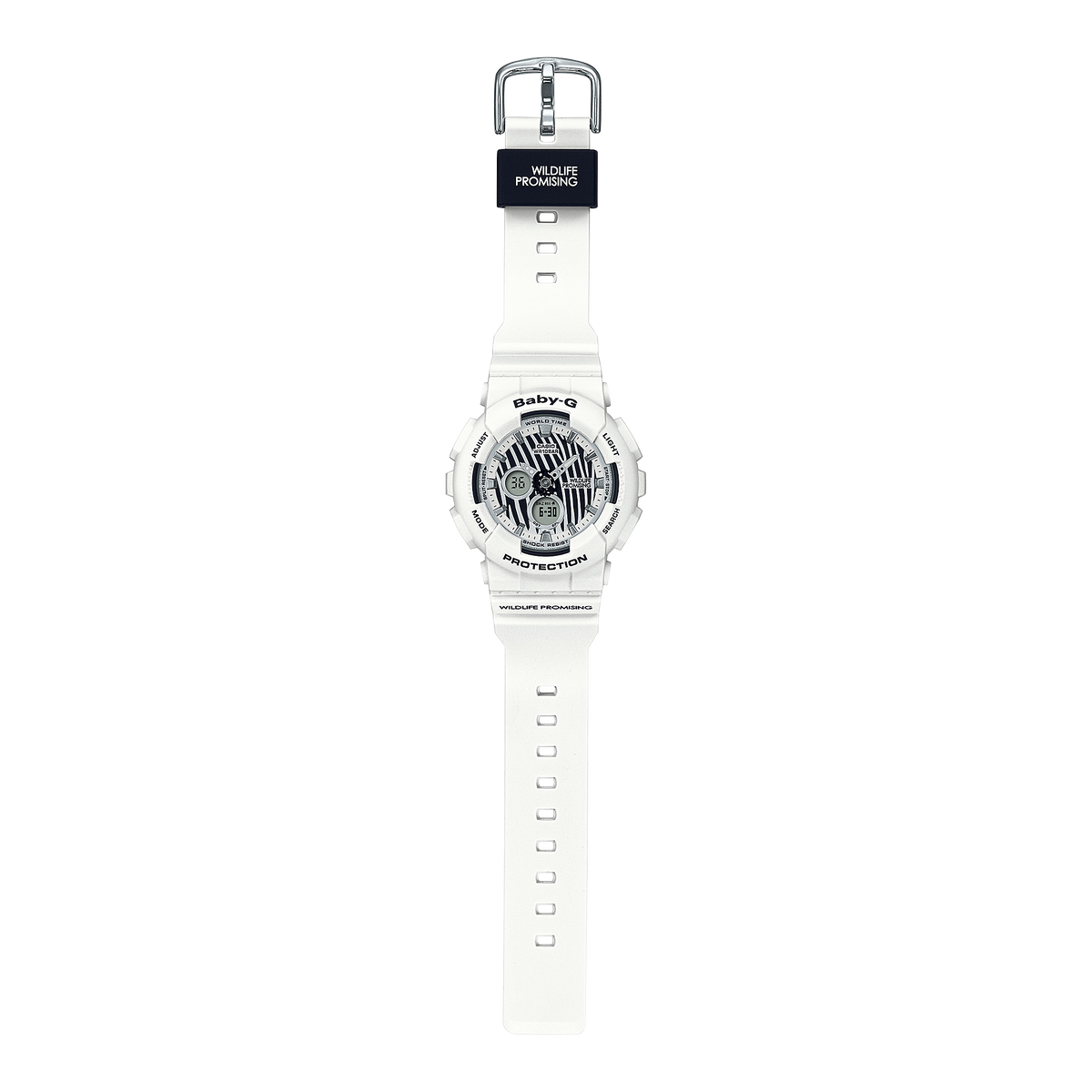 Casio Baby-G BA-120WLP-7A Wildlife Promising Zebra Watch – angle view