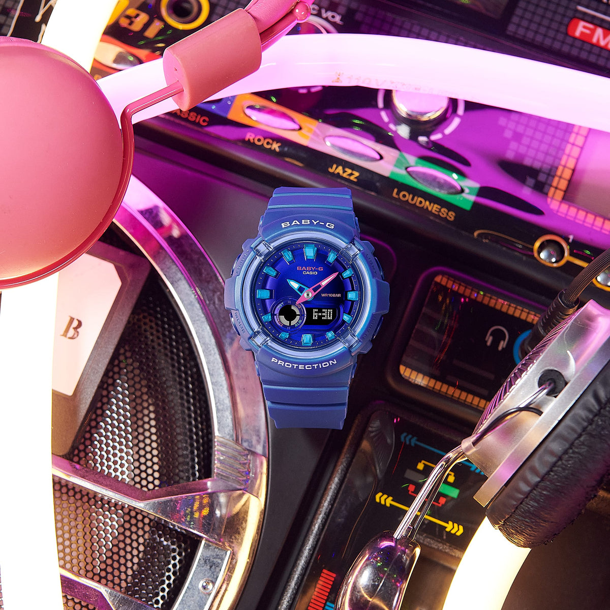 Casio Baby-G BGA-280DN-2ADR Neon Dance Analog-Digital Watch – angle view