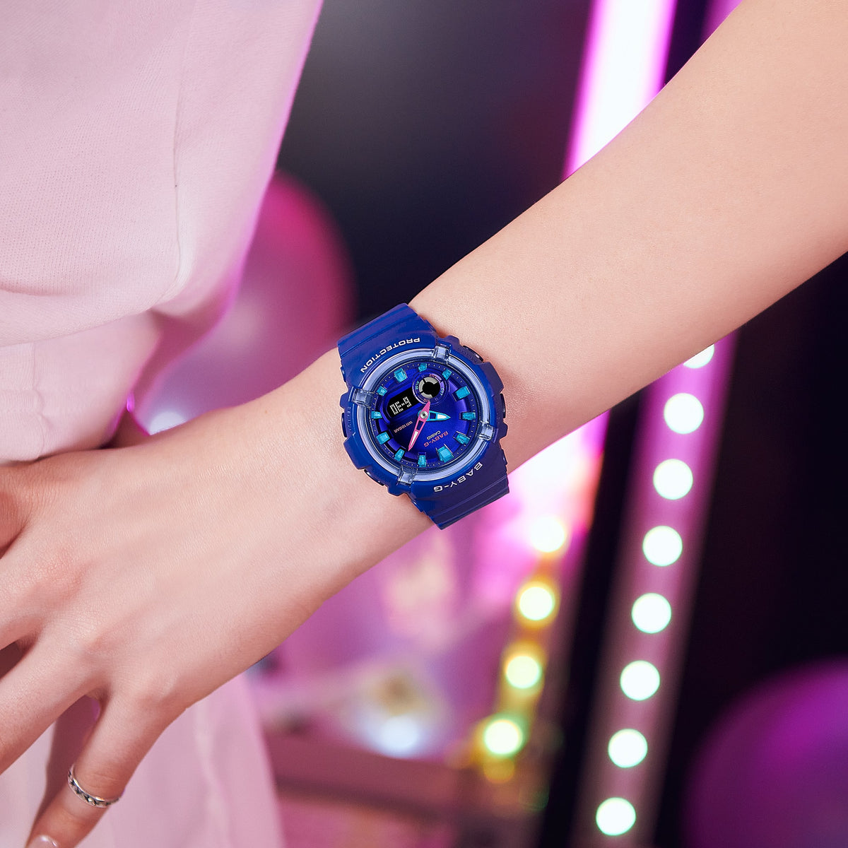 Casio Baby-G BGA-280DN-2ADR Neon Dance Analog-Digital Watch – on wrist