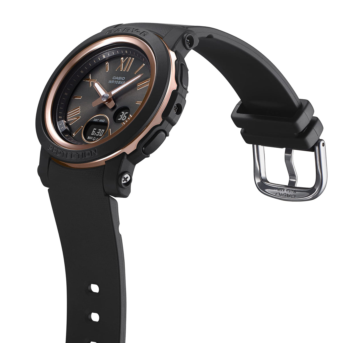 Casio Baby-G BGA-290-1A Slim Metallic Analog-Digital Watch – angle view
