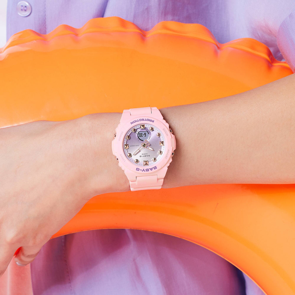 Casio Baby-G BGA-320-4A Summer Beach Analog-Digital Watch – on wrist