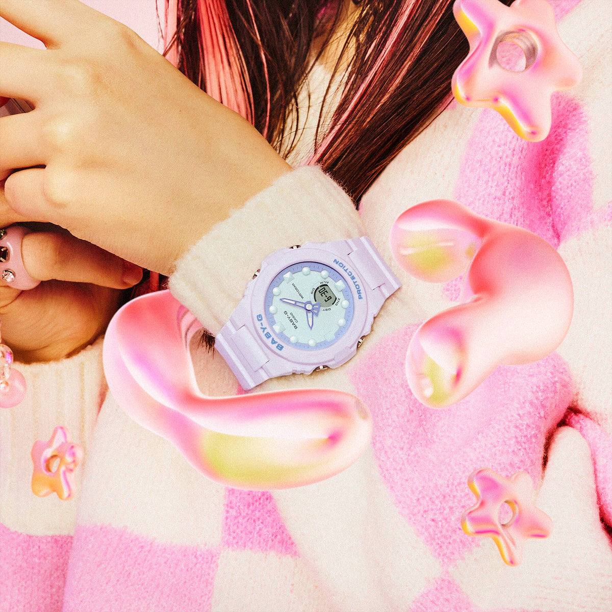 Casio Baby-G BGA-320FH-4ADR Holographic Analog-Digital Watch – on wrist