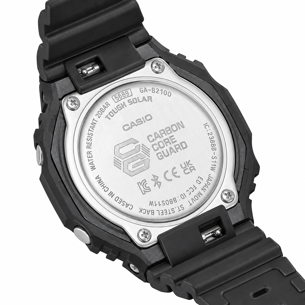 Casio G-Shock GA-B2100-1ADR CasiOak Bluetooth Solar Watch – Black