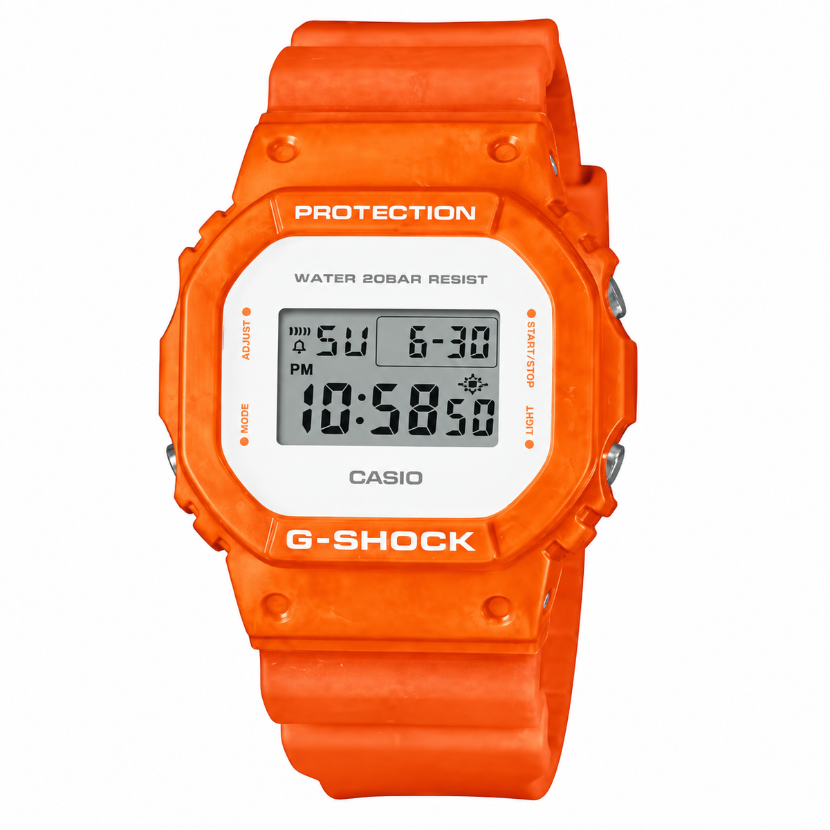 Casio G-Shock DW-5600WS-4DR Digital Square Watch – Semi-Transparent