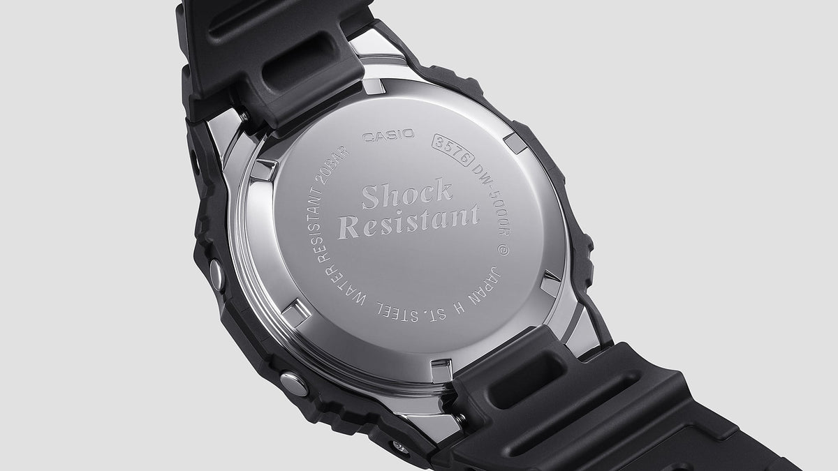 Casio G-Shock DW-5000R-1ADR 40th Anniversary Digital Watch – Black Red – case back