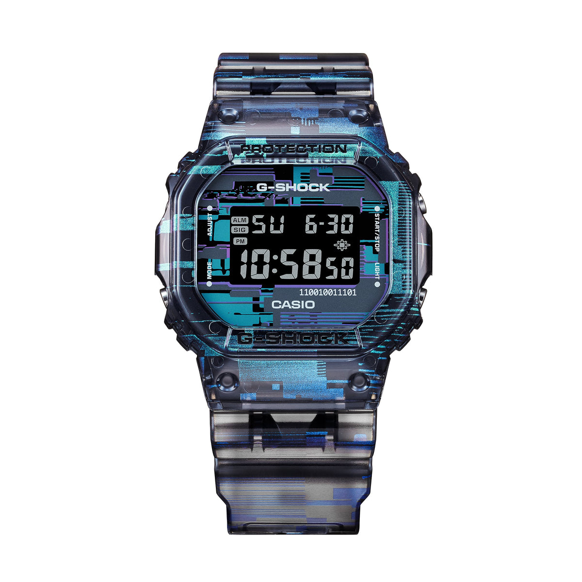 Casio G-Shock DW-5600NN-1DR Iridescent Glitch Digital Watch – close-up