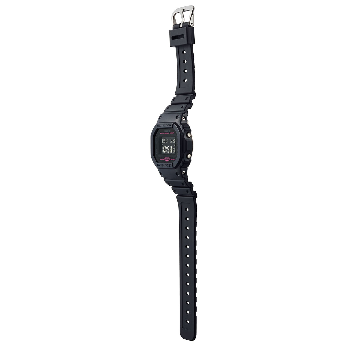 Casio G-Shock DW-5600PK-1D Pink Ribbon Digital Watch – Black/Pink – side view
