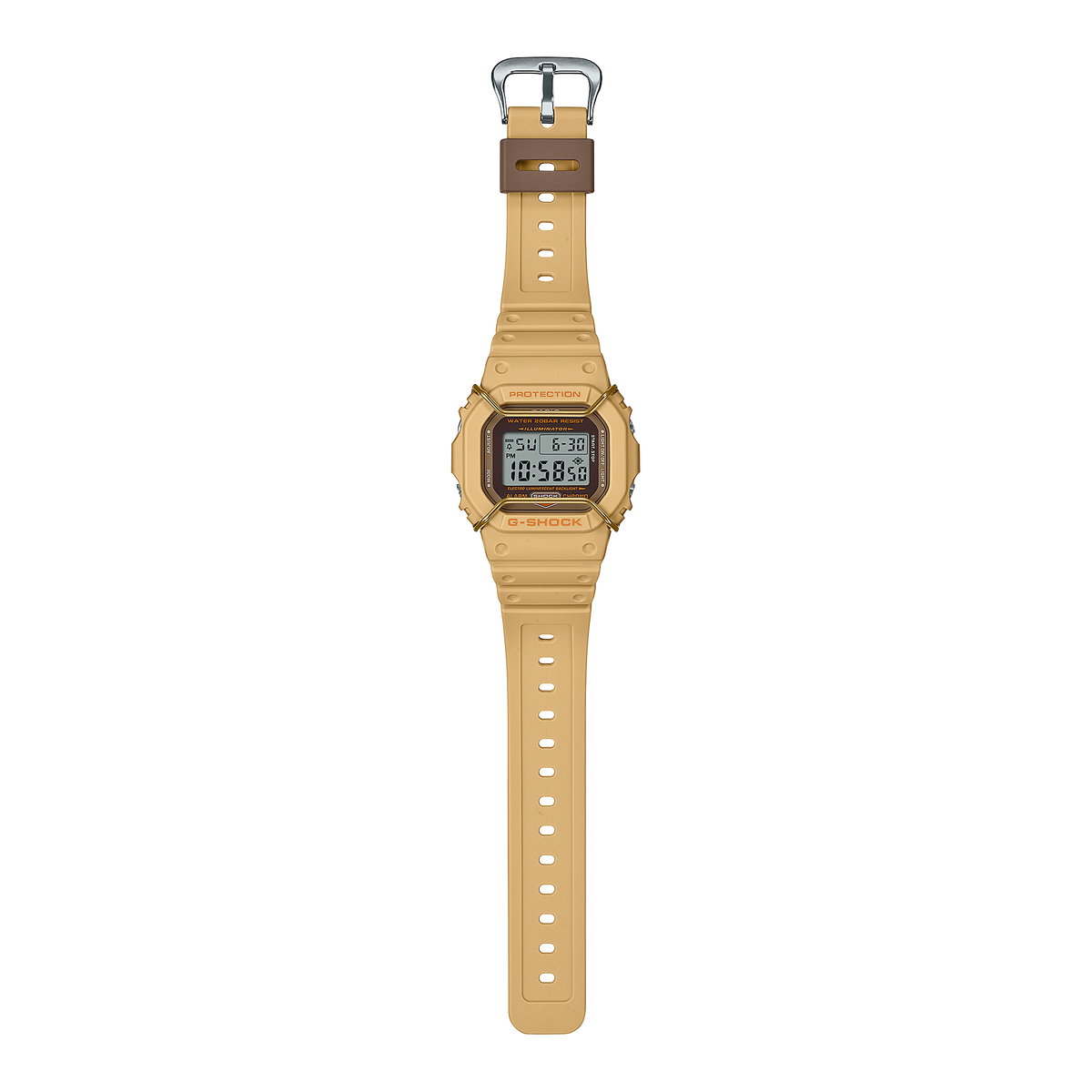 Casio G-Shock DW-5600PT-5DR Digital Square Watch – Pastel Teal – angle view
