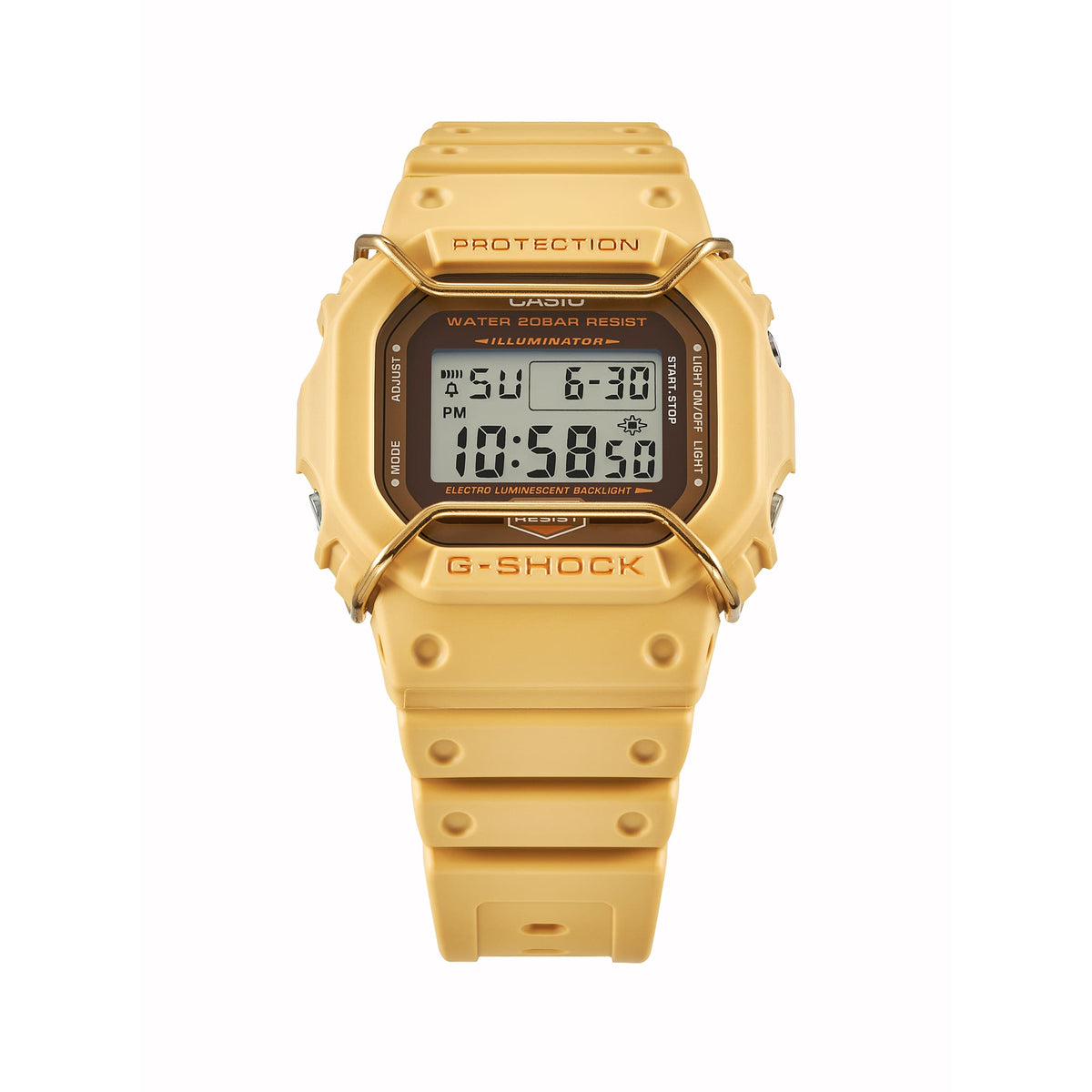 Casio G-Shock DW-5600PT-5DR Digital Square Watch – Pastel Teal – close-up