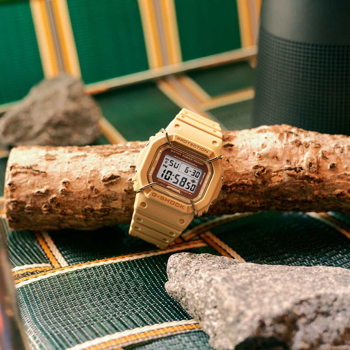 Casio G-Shock DW-5600PT-5DR Digital Square Watch – Pastel Teal – detail view