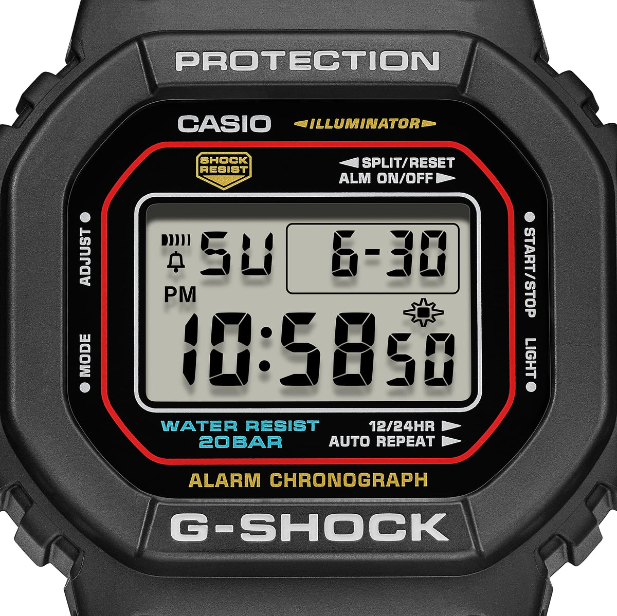 Casio G-Shock DW-5600RL-1DR Original Colours Digital Watch – side view