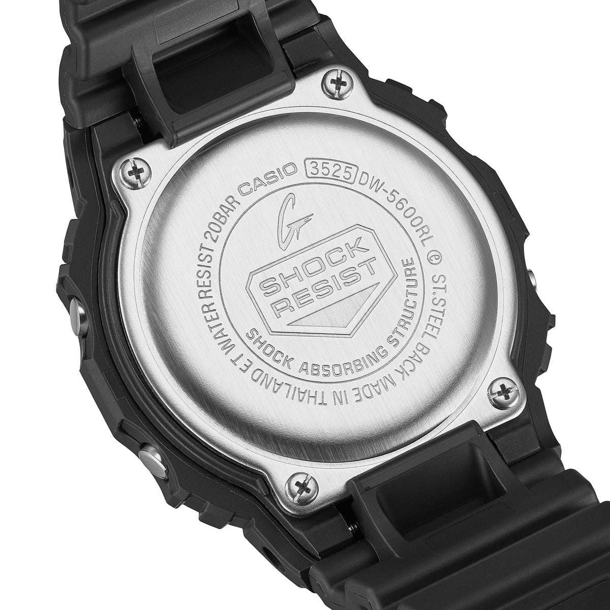 Casio G-Shock DW-5600RL-1DR Original Colours Digital Watch – back view