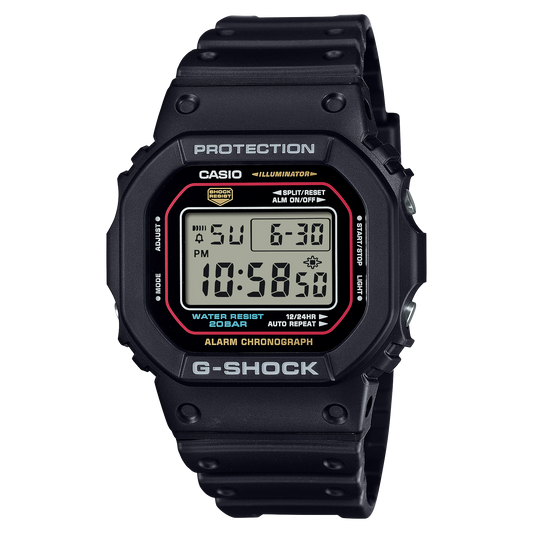 Casio G-Shock DW-5600RL-1DR Original Colours Digital Watch – front view