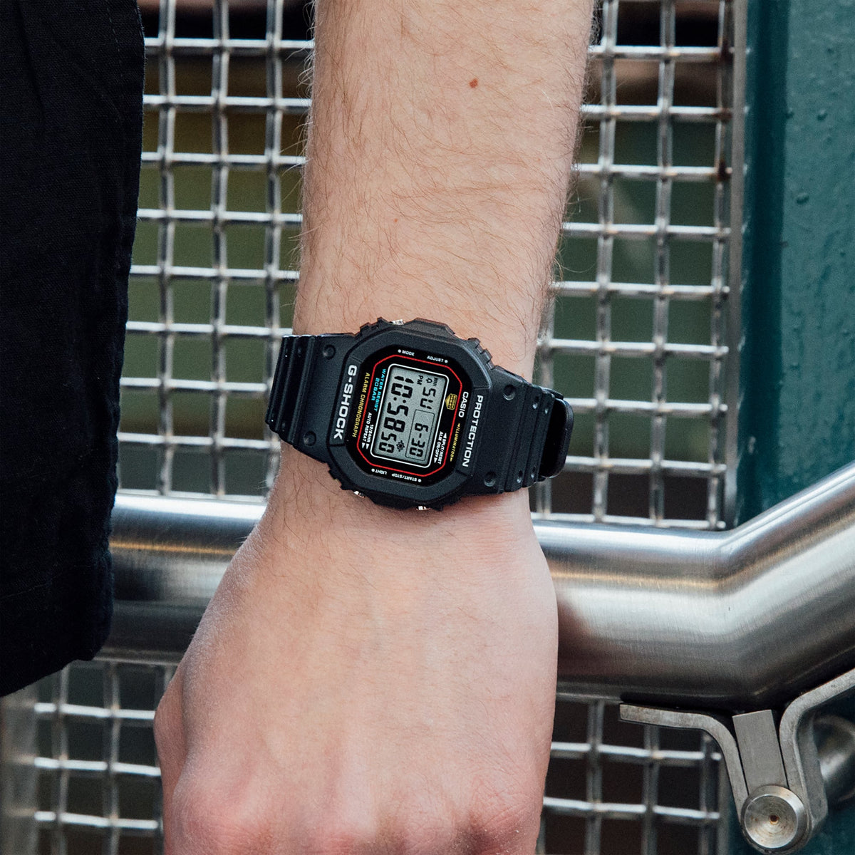 Casio G-Shock DW-5600RL-1DR Original Colours Digital Watch – on wrist