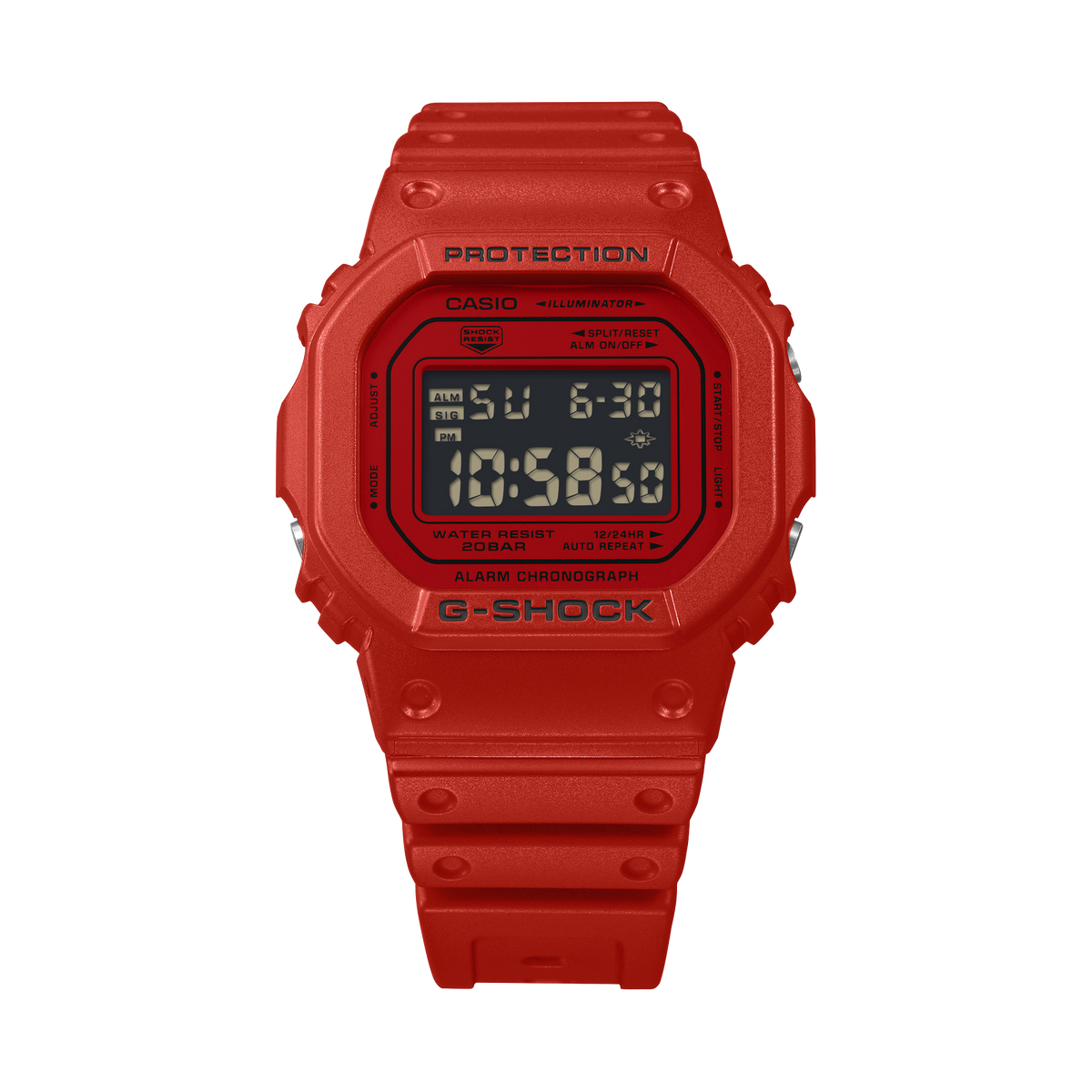 Casio G-Shock DW-5600RRB-4DR Digital Square Watch – Rainbow – angle view