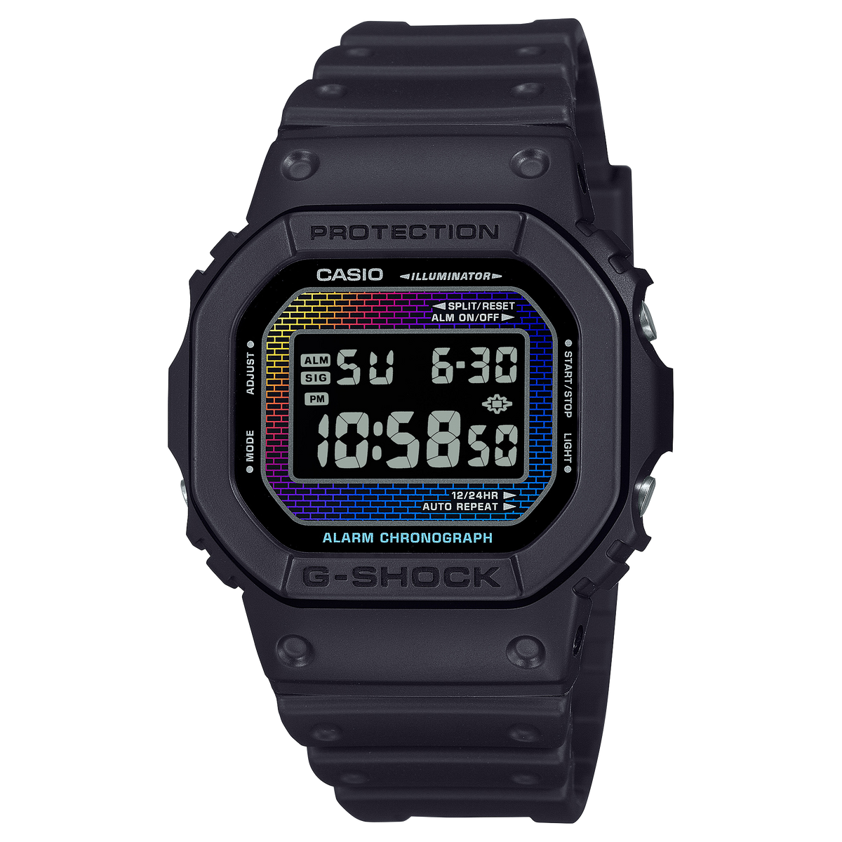 Casio G-Shock DW-5600RW-1D Digital Square Watch – Resin White – front view