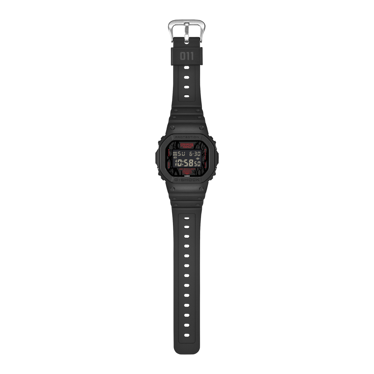 Casio G-Shock DW-5600STT-1D Stranger Things Collaboration Watch – Black – side view