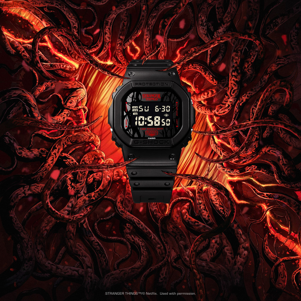 Casio G-Shock DW-5600STT-1D Stranger Things Collaboration Watch – Black – lifestyle