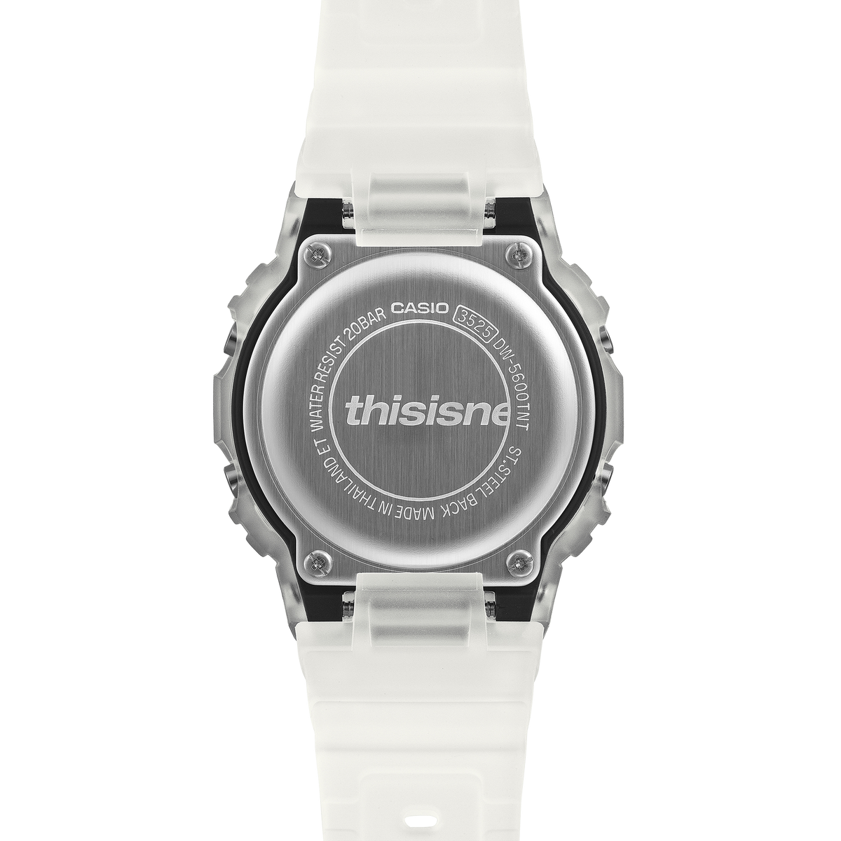 Casio G-Shock DW-5600TNT-7DR thisisneverthat Collaboration Watch – case back