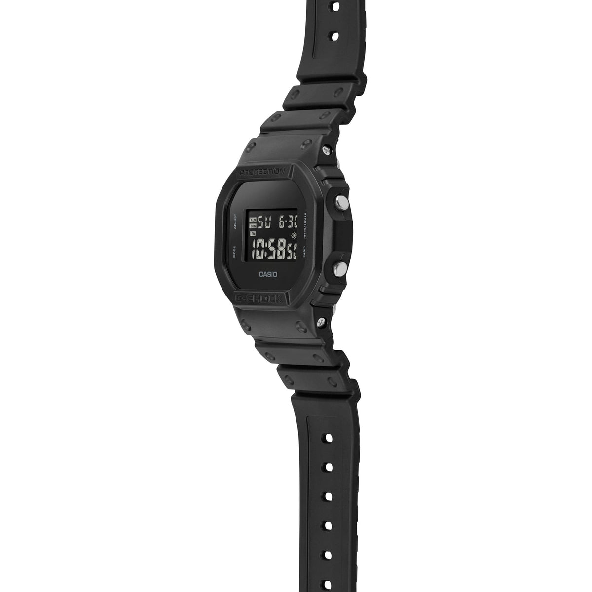 Casio G-Shock DW-5600UBB-1D Matte Stealth Digital Watch – side view